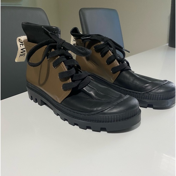 Leather Loewe combat boots - Picture 4 of 7